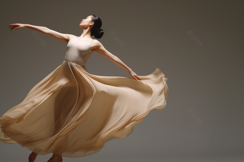 美女舞者甩动长裙裙摆自信跳舞,高清,摄影图,摄影图片,图片大全,摄影图免费下载